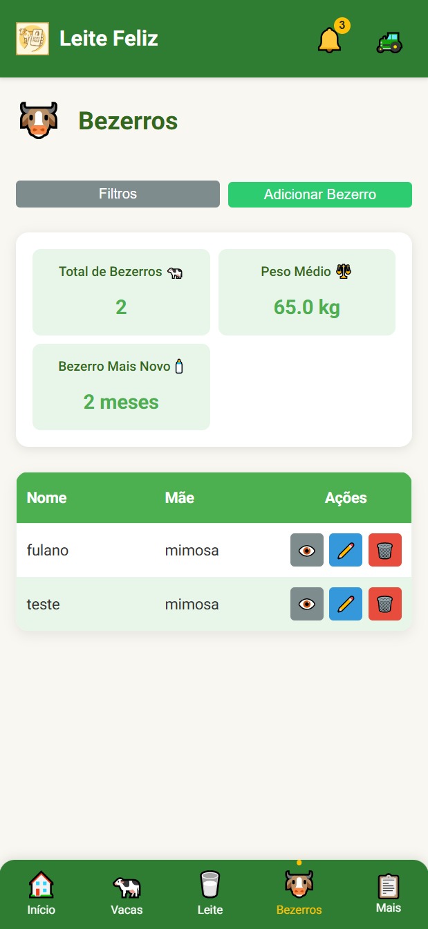 Interface do aplicativo